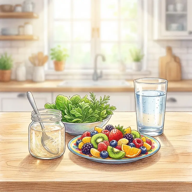 Kết hợp yến sào cùng chế độ ăn uống giàu vitamin giúp tăng cường hấp thu dưỡng chất.