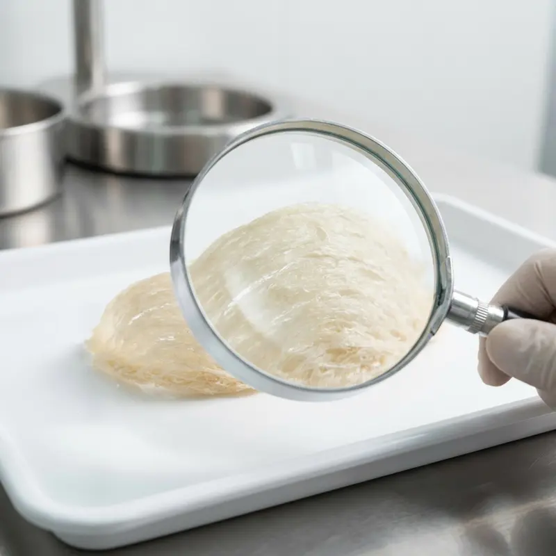 Thường xuyên kiểm tra để phát hiện sớm các đốm mốc hoặc sự biến đổi màu sắc trên tổ yến.