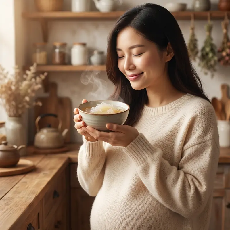Hương thơm tự nhiên của yến sào chuẩn mang lại sự thư giãn cho mẹ bầu.