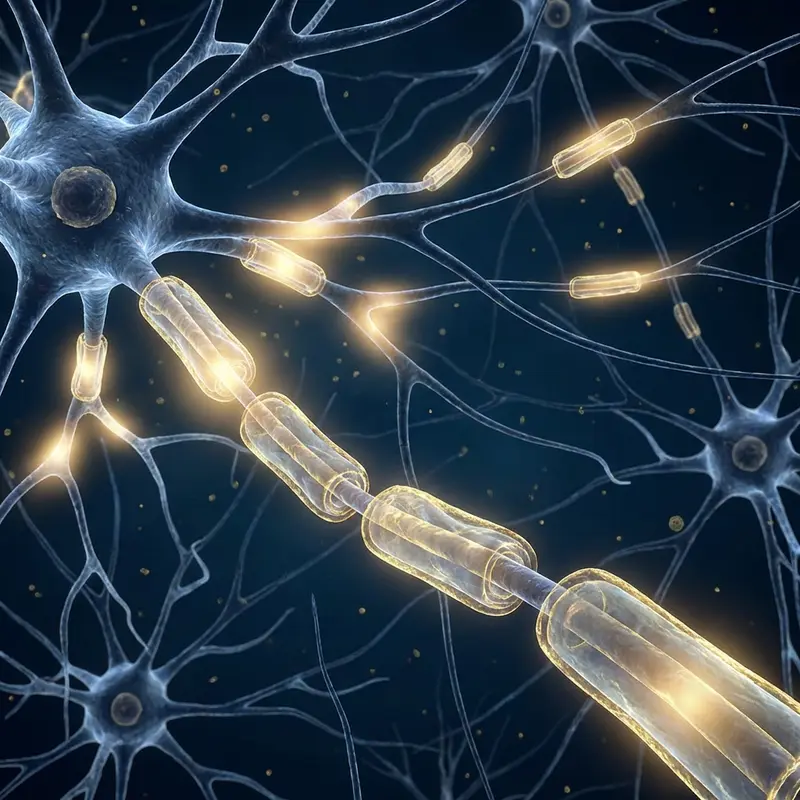 Quá trình myelin hóa bao bọc sợi thần kinh giúp tăng tốc độ truyền tải tín hiệu.