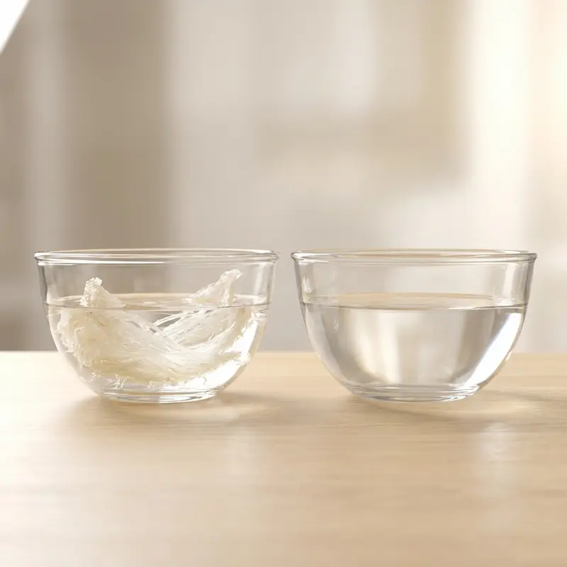 Kiểm tra chất lượng tổ yến thông qua phương pháp ngâm nước.