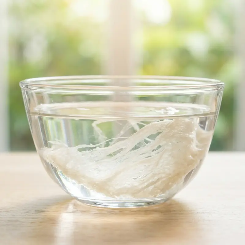 Nhận biết yến thật bằng cách ngâm nước