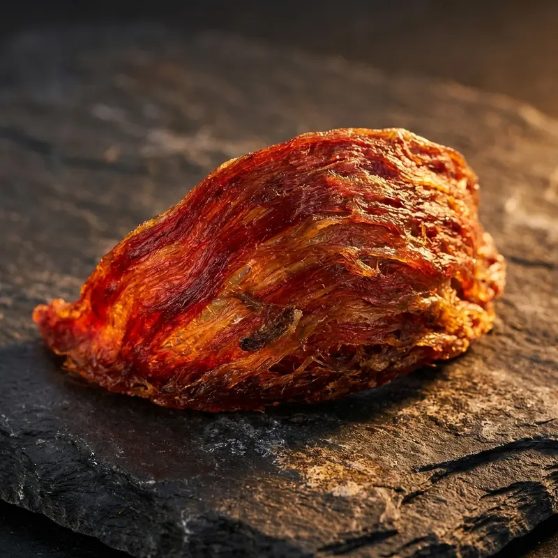 Yến huyết tự nhiên với dải màu đỏ sậm không đồng đều.