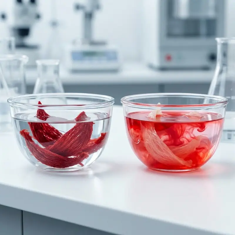 Phương pháp ngâm nước giúp dễ dàng nhận biết yến huyết bị nhuộm màu hóa học.