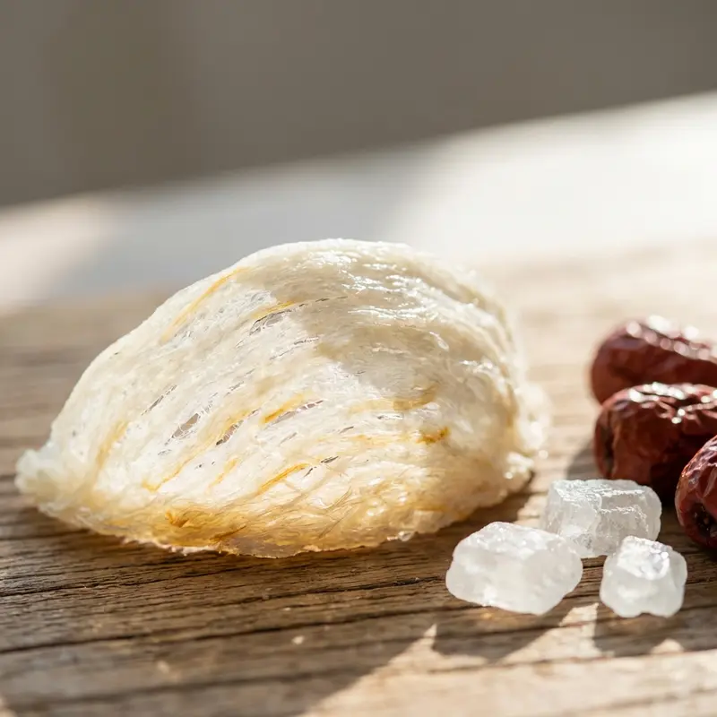 Tổ yến thô với các sợi yến tinh khiết giàu dưỡng chất.