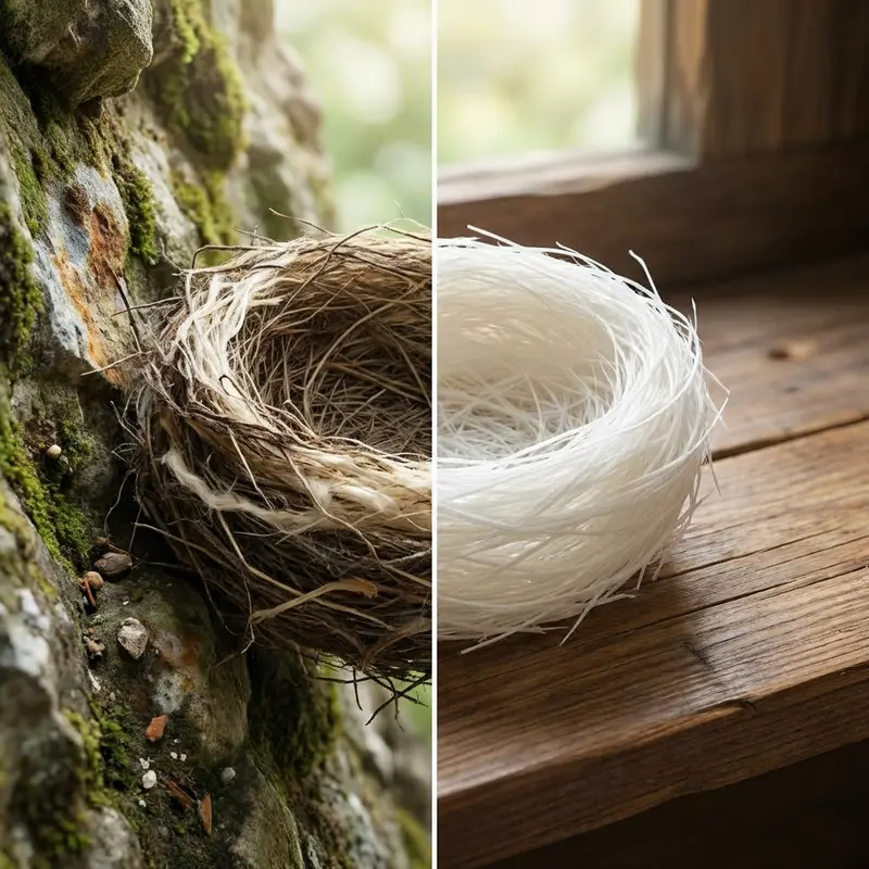 Sự khác biệt về cấu trúc tổ yến.