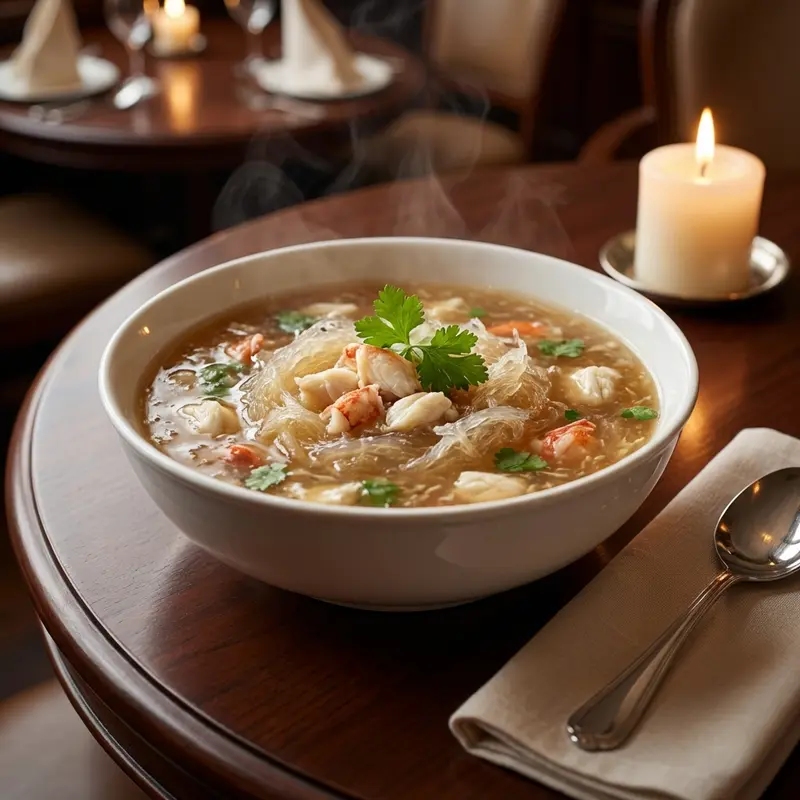 Súp yến thịt cua cung cấp canxi dồi dào cho thai nhi.