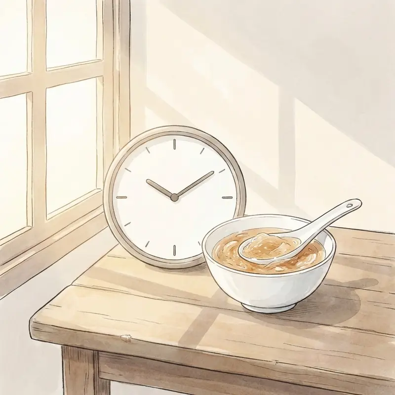 Sử dụng yến hũ vào buổi sáng sớm giúp tối ưu khả năng hấp thụ.