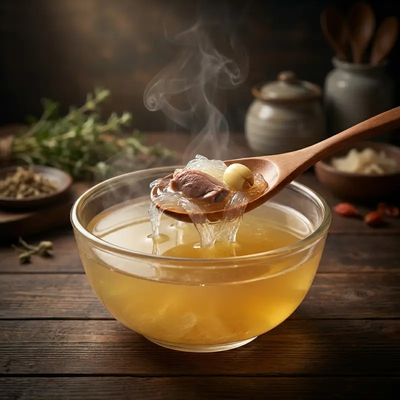 Thưởng thức món ăn khi còn ấm nóng để tối ưu hiệu quả bồi bổ.