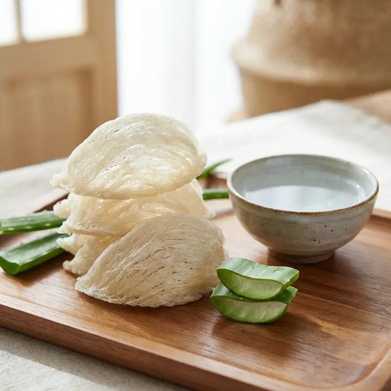 Tổ yến nguyên chất chứa nhiều axit amin hỗ trợ tái tạo làn da.