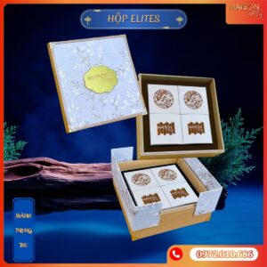 Hộp bánh trung thu Maison Luxury Elites - thiết kế 2 tầng bằng gỗ tre cao cấp