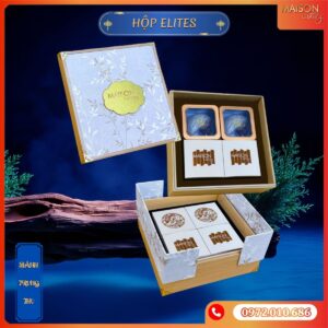 Hộp bánh trung thu Maison Luxury Elites - thiết kế 2 tầng bằng gỗ tre cao cấp