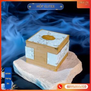 Hộp bánh trung thu Maison Luxury Elites - thiết kế 2 tầng bằng gỗ tre cao cấp