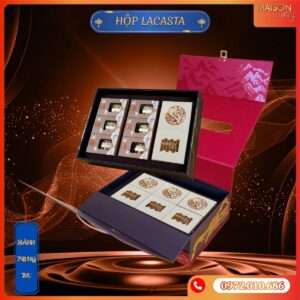 Hộp bánh trung thu Maison Luxury - Lacasta - Hộp quà 2 tầng cao cấp