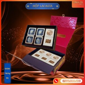 Hộp bánh trung thu Maison Luxury - Lacasta - Hộp quà 2 tầng cao cấp